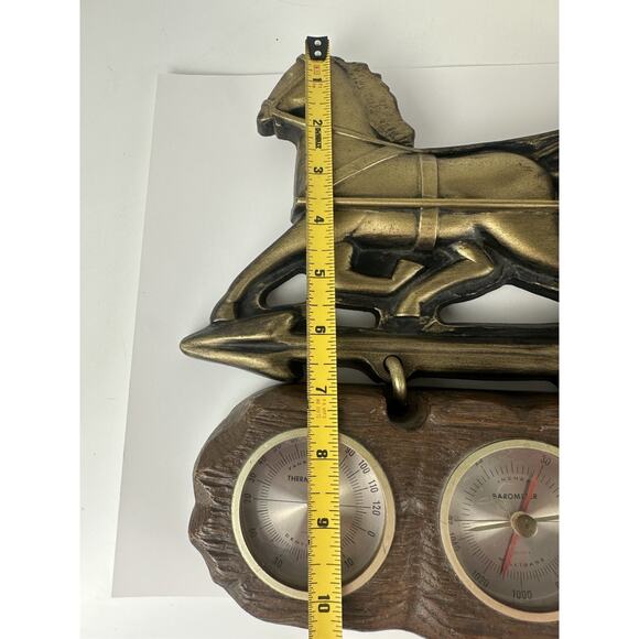 Vintage Barometer Humidity Thermometer MCM Retro Equestrian - Picture 5 of 9